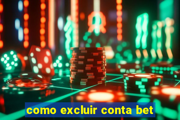 como excluir conta bet